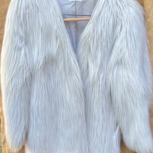 Lioness faux fur shaggy coat